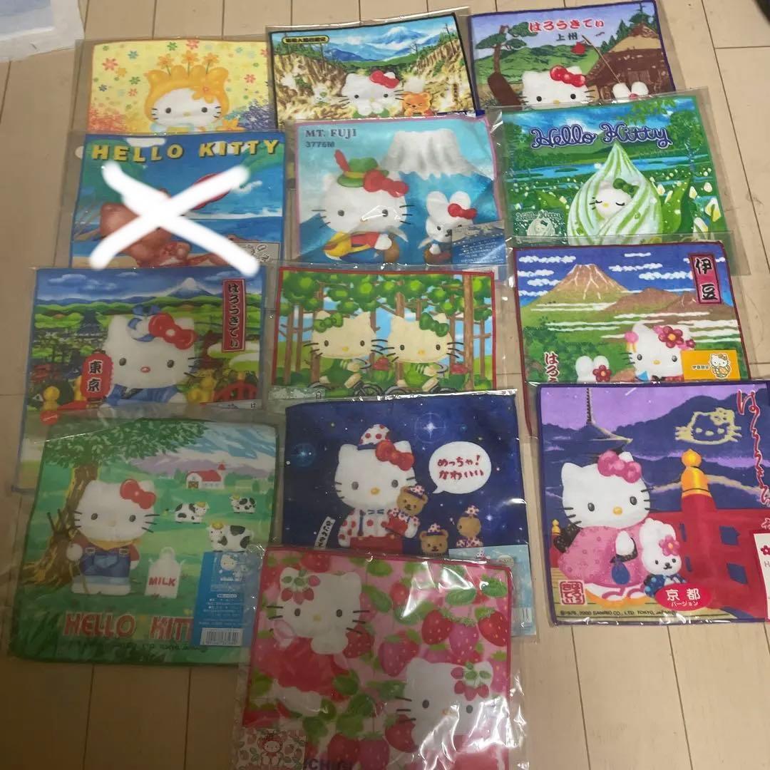 ハローキティ ご当地　タオル2枚とプチタオル 14枚セット