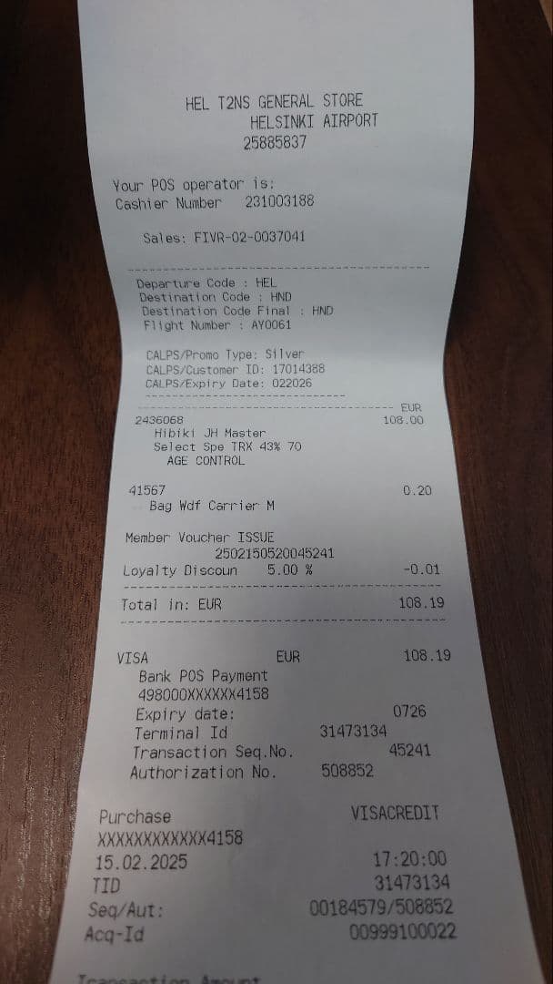 ウイスキー HIBIKI Japanese Harmony Master's Select