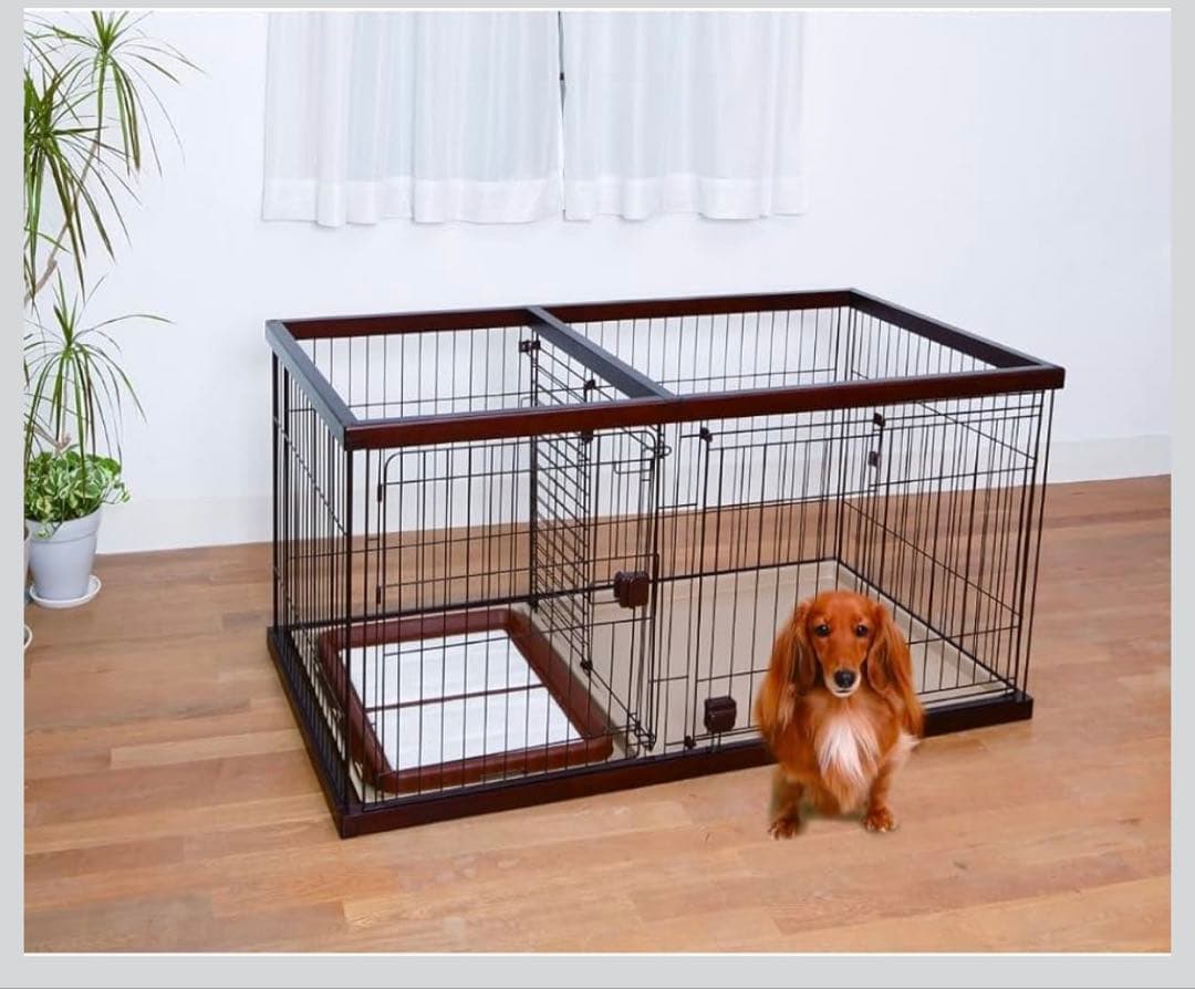 ペティオ トイレのしつけが出来る ドッグルームサークル ホワイト ワイドサイズ