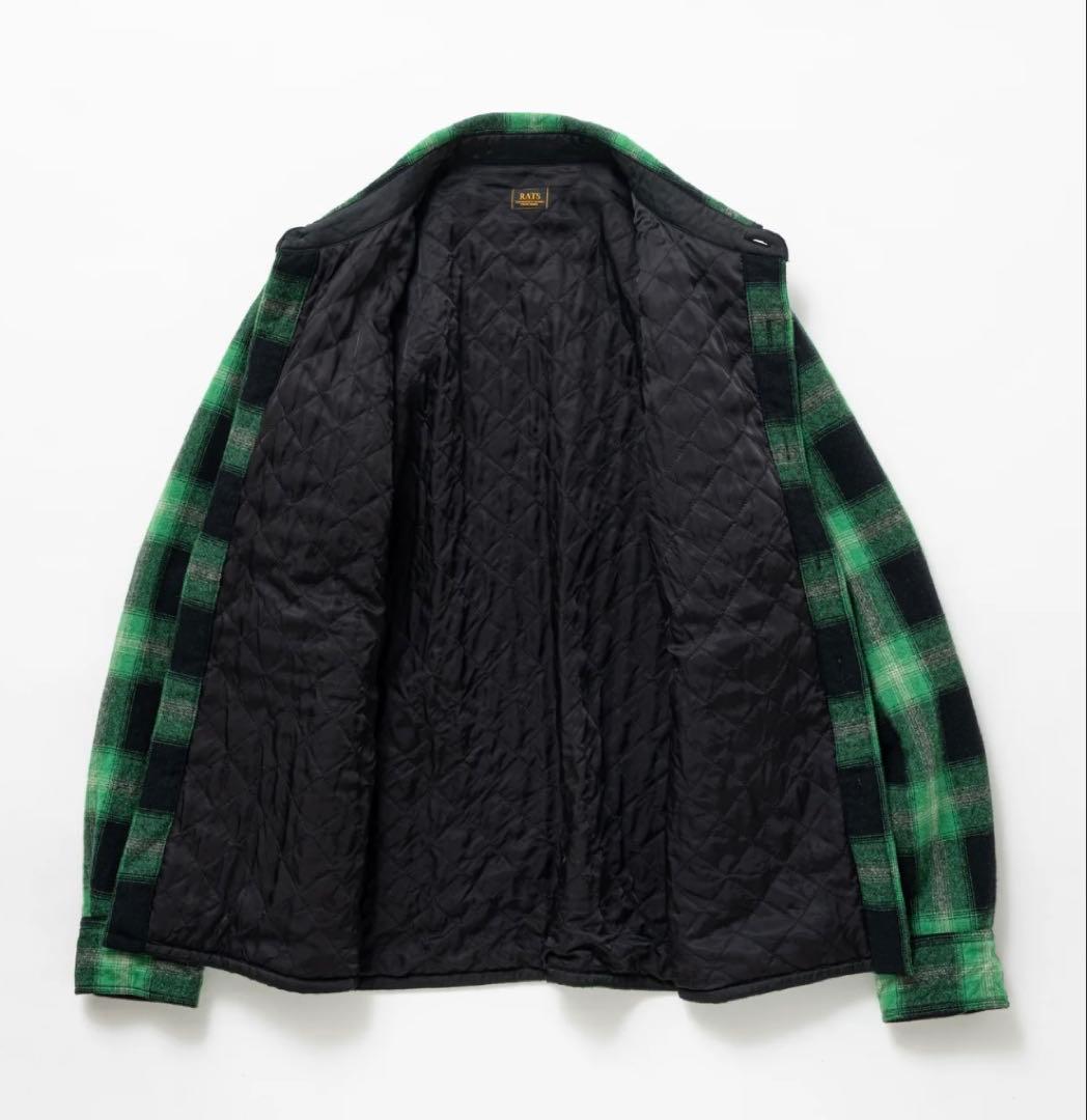 RATS 新作シャツジャケット　キムタクWOOL CHECK SHIRT JKT