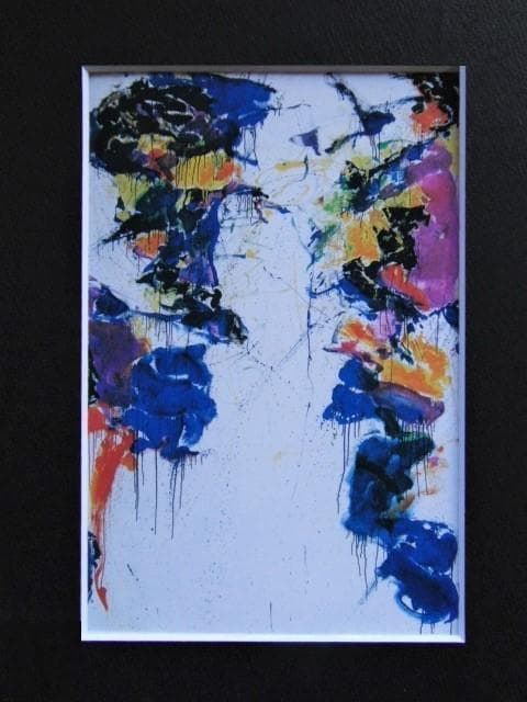 サム・フランシス、『輝く背後』、希少画集画、状態良好、新品木製額・