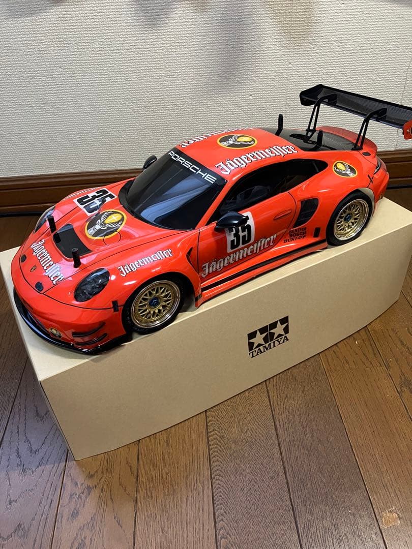 値下げしました。TAMIYA ポルシェ911 GT3R イェーガーマイスター仕様