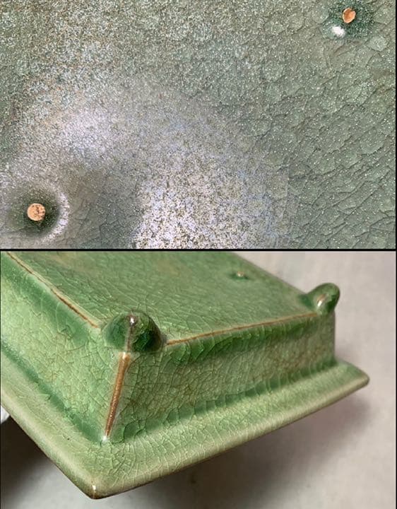 中国 足付四方盤　f2220720