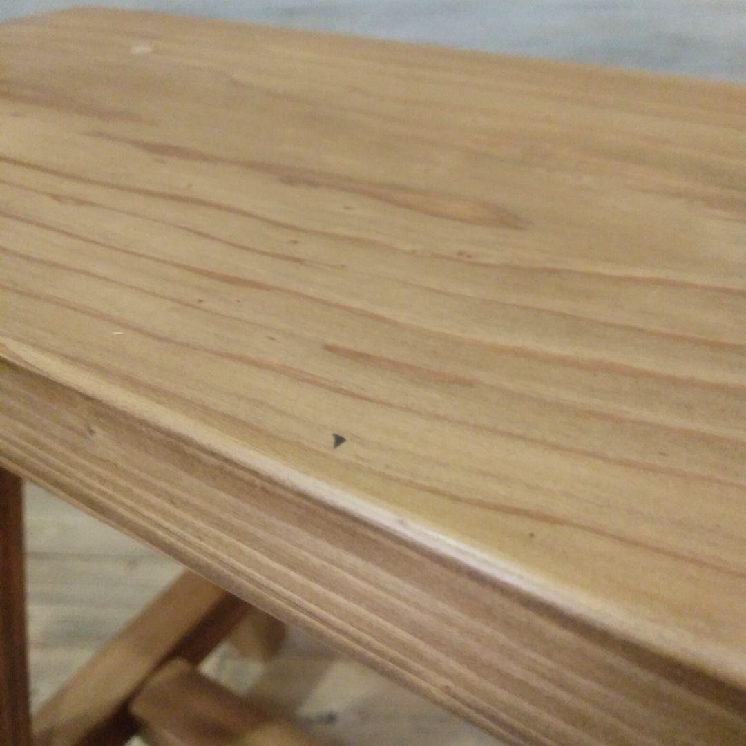 ハンドメイド　木製ベンチ　幅100㎝　座面高さ45㎝　ラスティックパイン　椅子