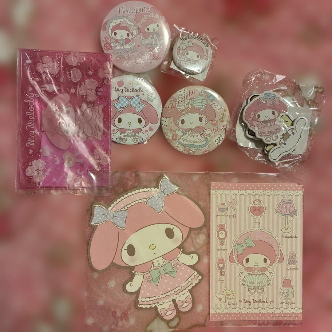 マイメロ おめかし　色々　缶バッチ　ポストカードなど