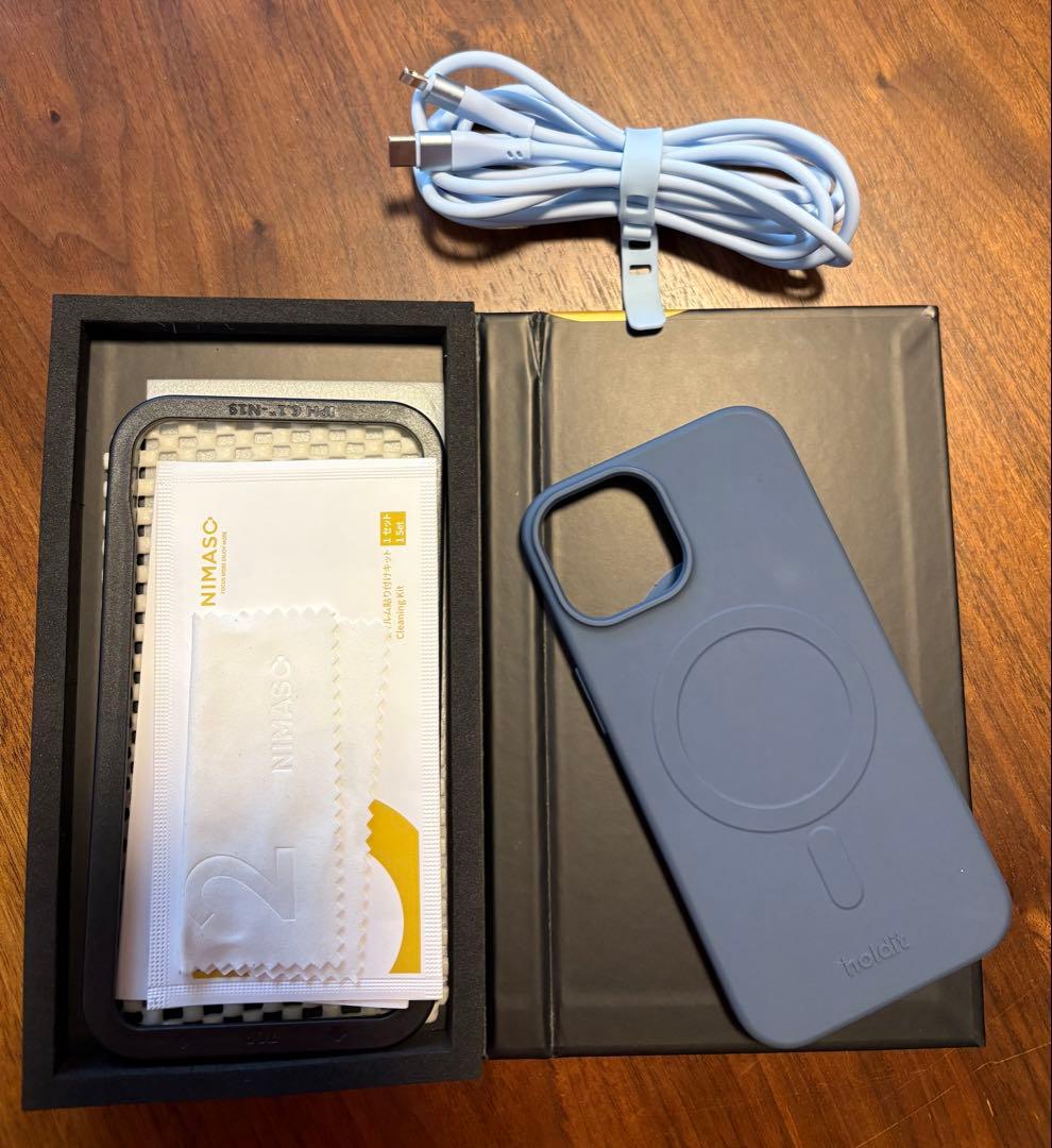 ジャンク品★iPhone 14 本体（画面フィルム/カバー/充電コード付）