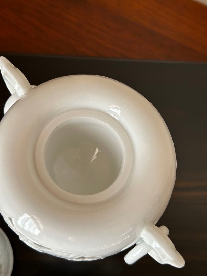 白磁透かし香炉　一壺　三脚　茶道具　箱無し