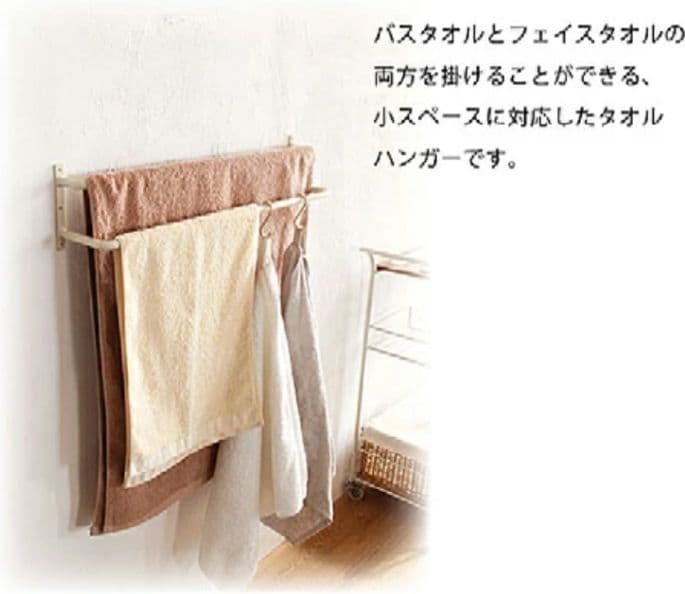 ダブル タオルハンガー アイアン タオル掛け 2段 インターワークス