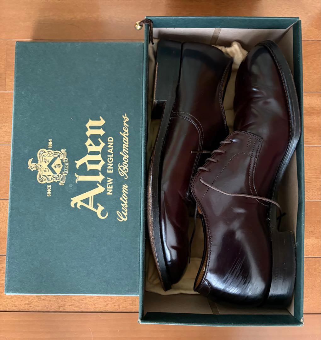 Alden 5350 9D プレーントゥ モディファイド コードバン オールデン