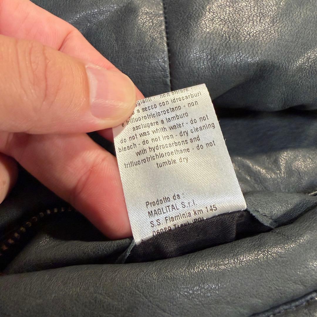 クルチアーニ　レザーブルゾン　アウター　レザー/カシミヤ　ブラック系　52