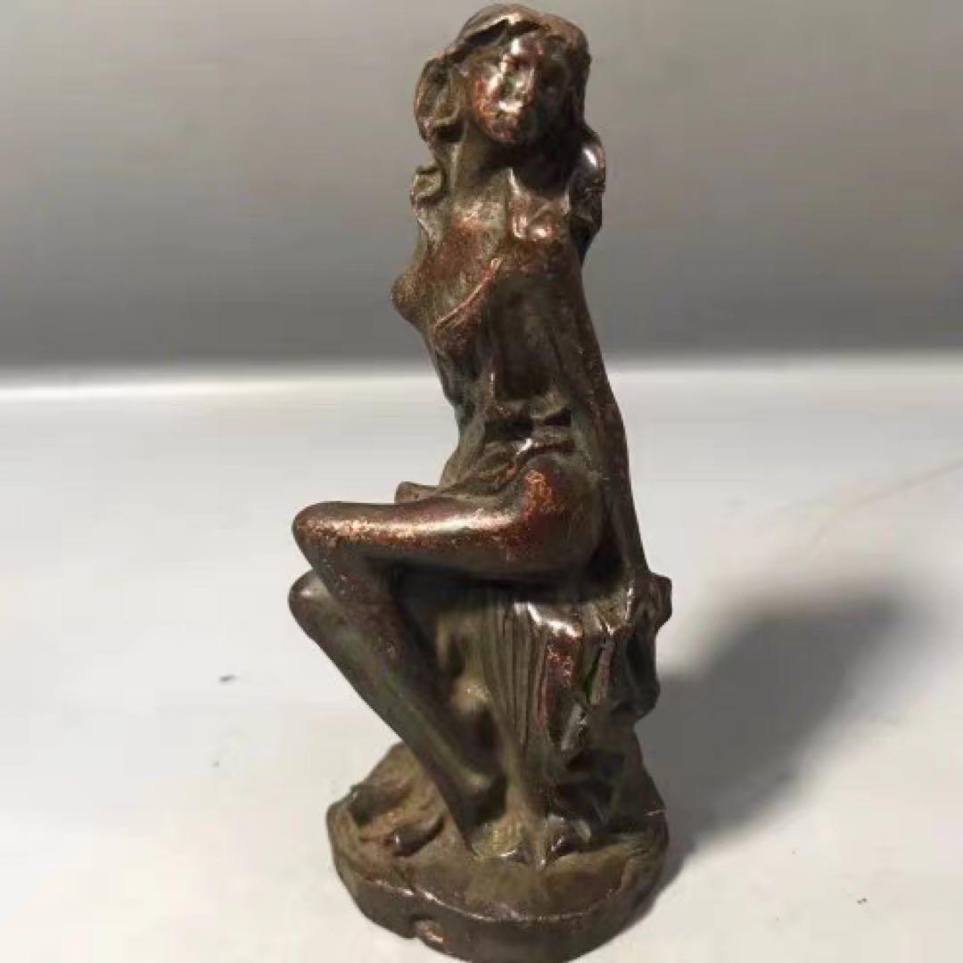 希少　ビンテージ　女神　オブジェ　置物　銅製　希少品　美女　西洋