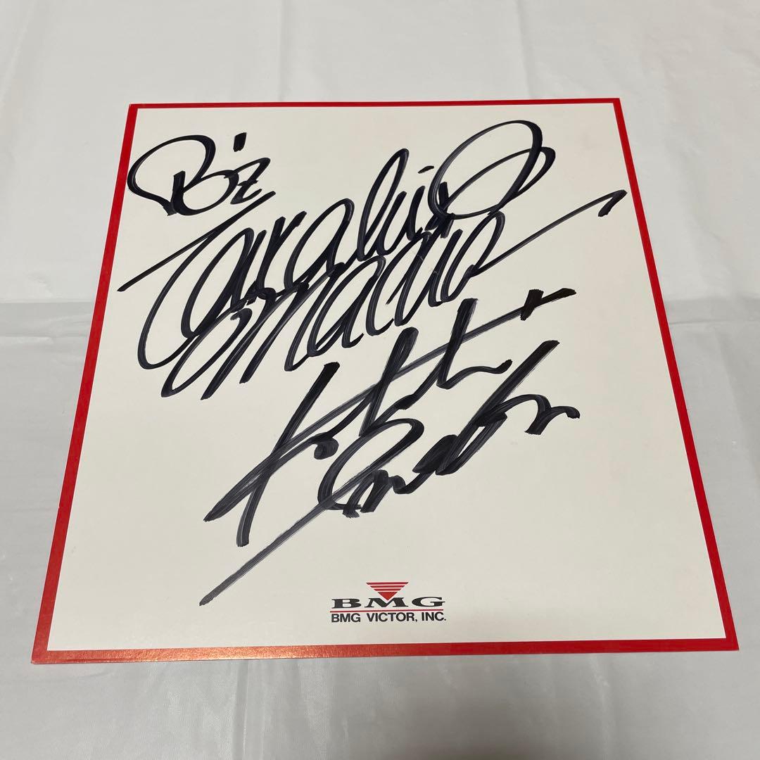 B'z 直筆サイン色紙 BMG色紙