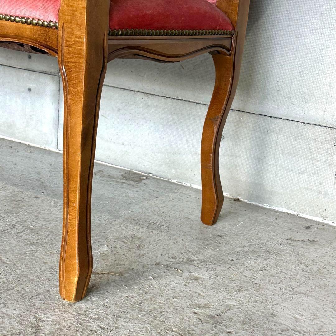 ♕ ロココ調 ✦ 木彫ベルサイユソファー ✦ 気品の2人掛け ♕ベルベット