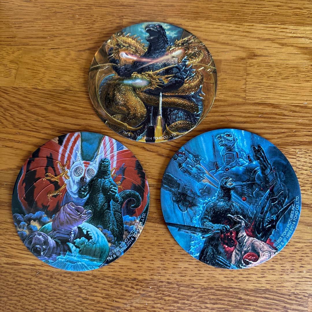（レア）ゴジラ新彫金マグネット3点セット 平成ゴジラVSシリーズ