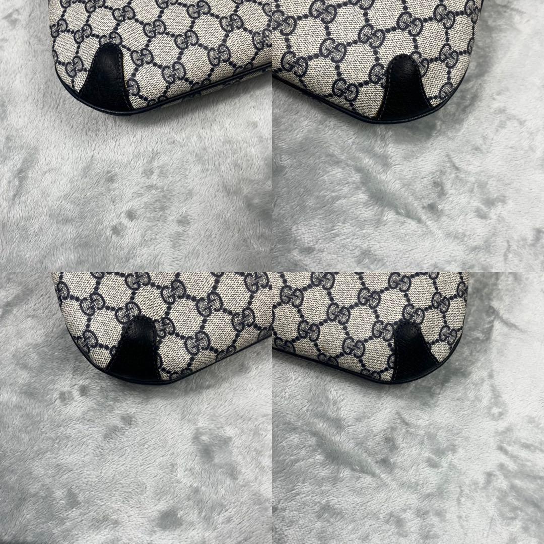 Gucci グッチ ショルダーバッグ 斜め掛け◎ GG ネイビー シェリーライン
