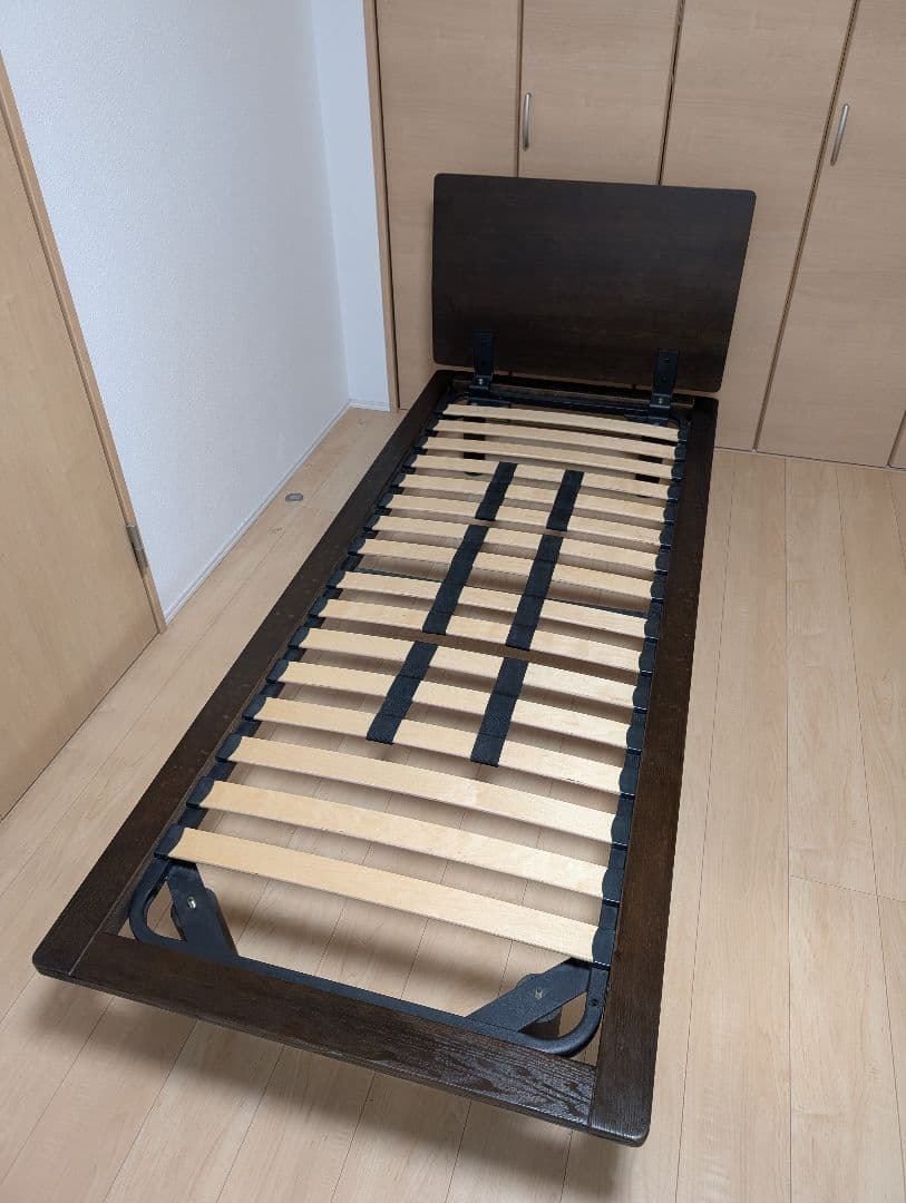 無印良品 ベッドフレーム セミシングル ヘッドボード付