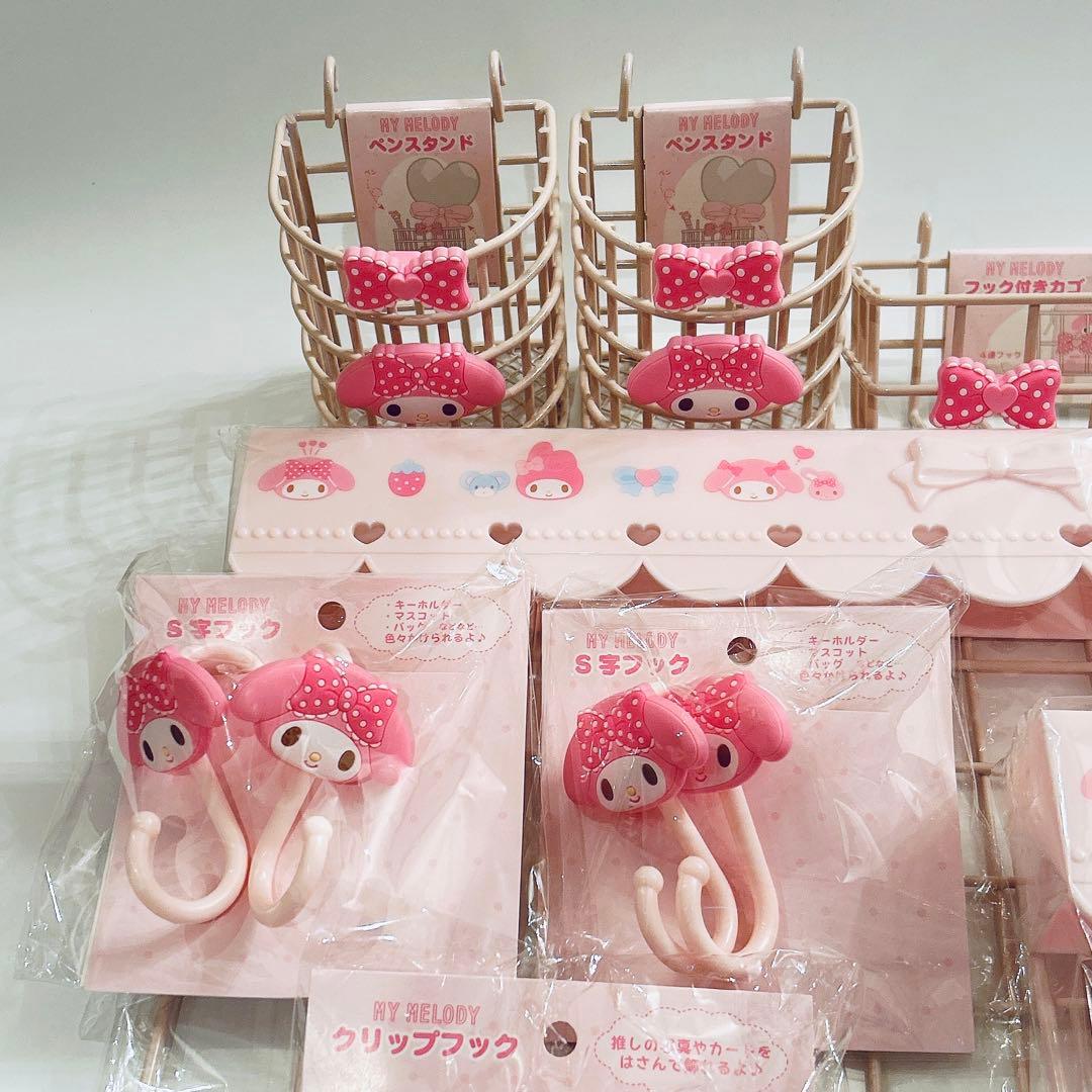 未使用 サンリオ マイメロディ 推しを可愛く飾り隊 ワイヤーネット ９点