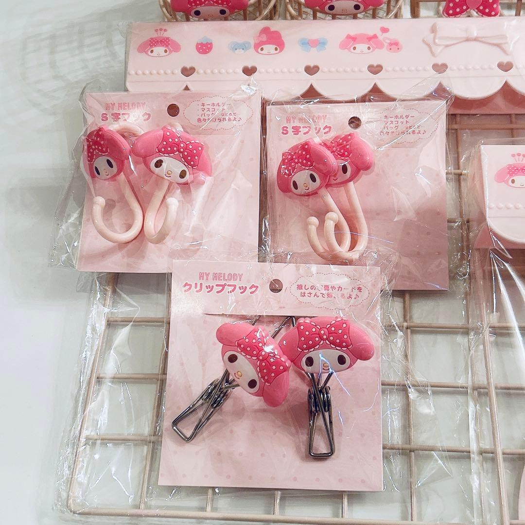 未使用 サンリオ マイメロディ 推しを可愛く飾り隊 ワイヤーネット ９点