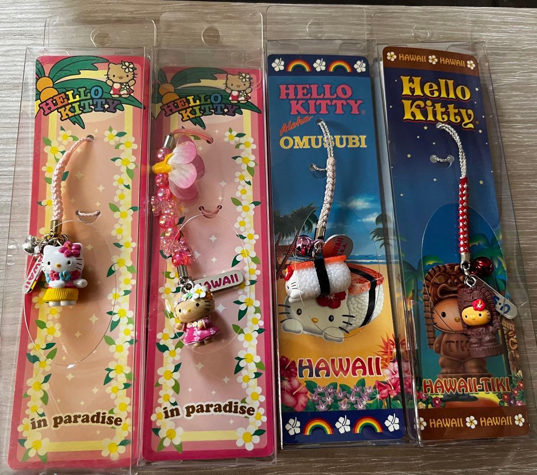 激レア◎ハワイ限定キティ◎根付けストラップ◎フラダンス・アロハ・おむすび・ティキ