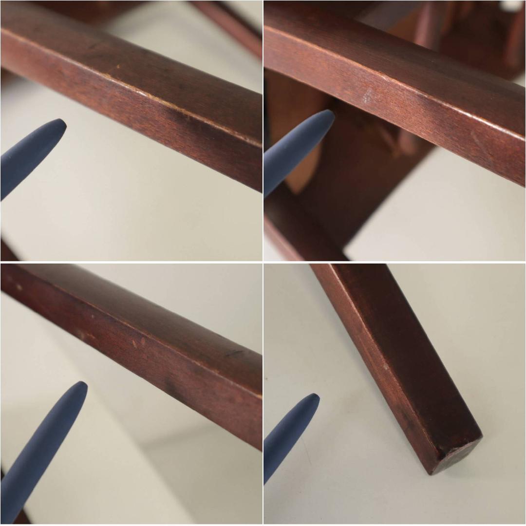 値下秋田木工 IDC大塚 No.202 剣持勇 スタッキングスツール 黒PVC⑦