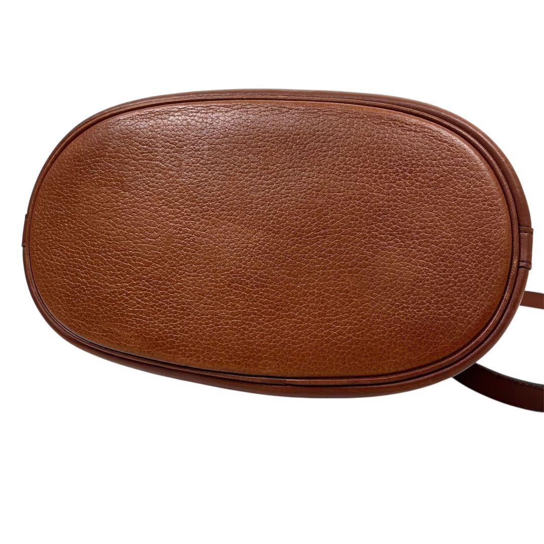 バーバリー　巾着ショルダーバッグ　ロゴ　ノバチェック　レザー　シャドーホース