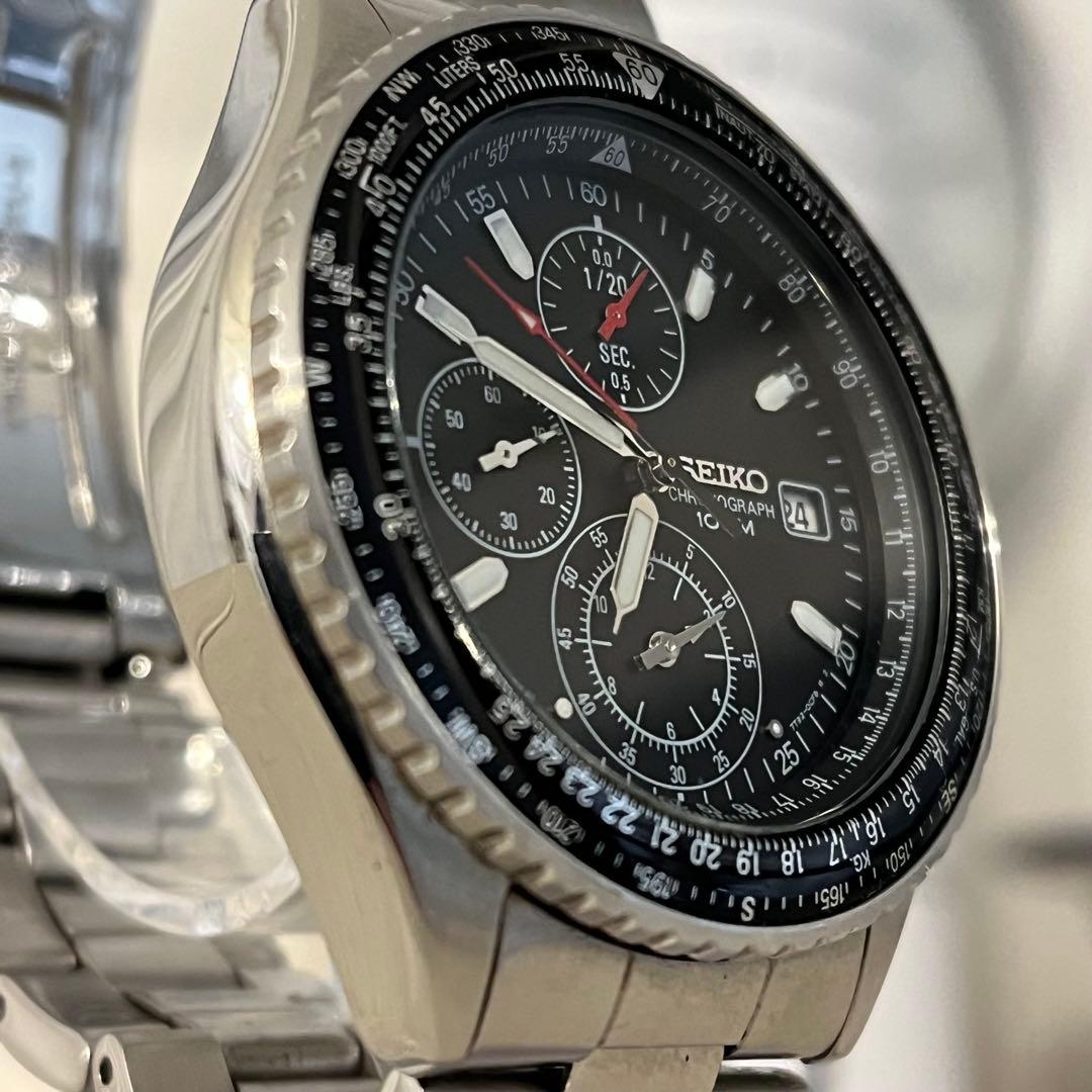 SEIKO 7T92-0CF0 フライトマスター　クロノグラフ 電池交換済み