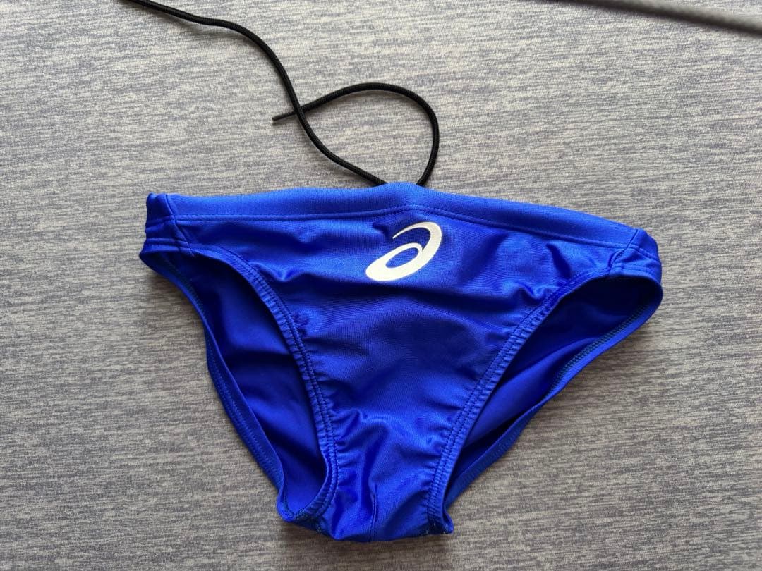 【レア】アシックス 競泳水着 Mサイズ 青　ハイドロCD 競パン　Vパン