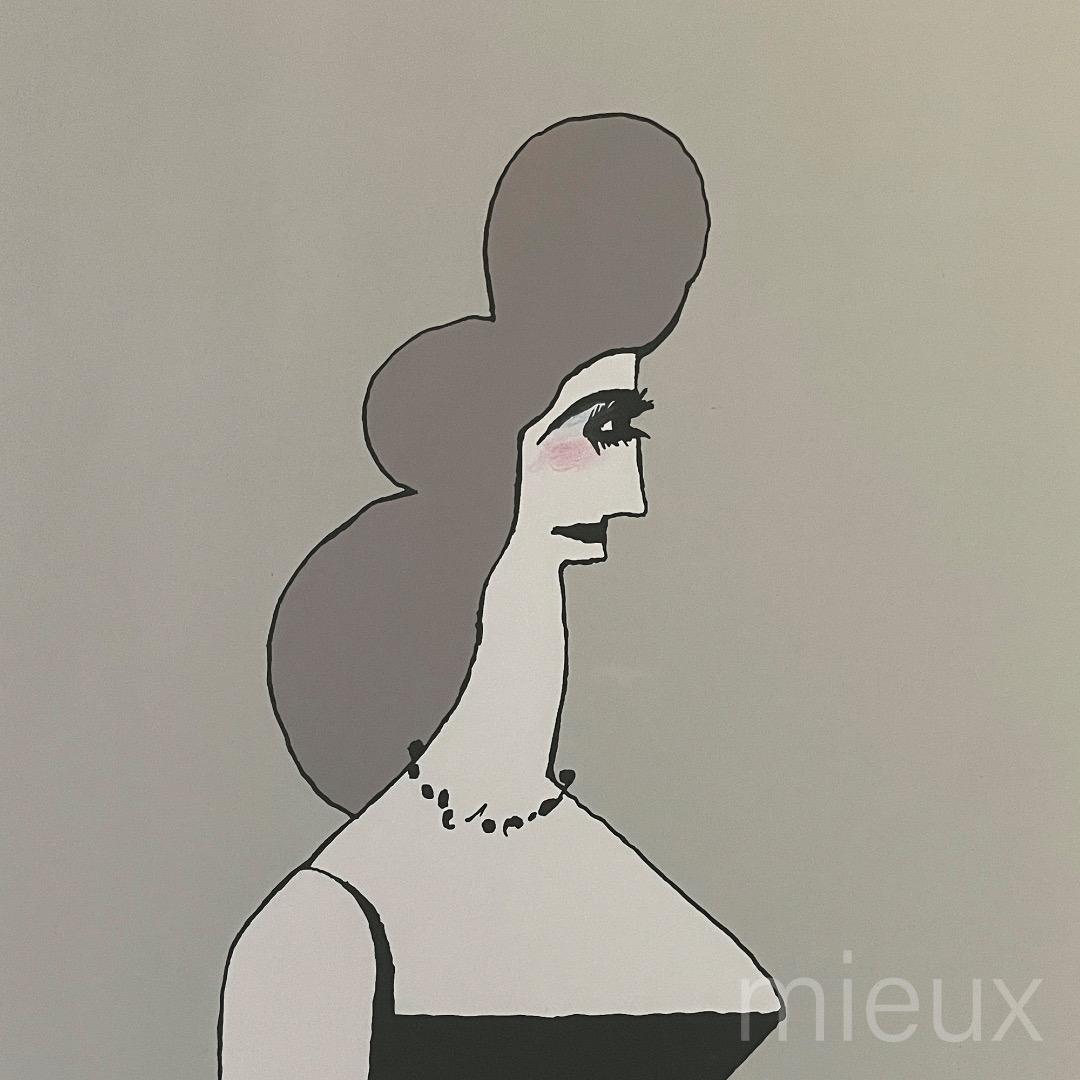 灘本唯人「女<K>」シルクスクリーン サイン入り 額付 中古 美品