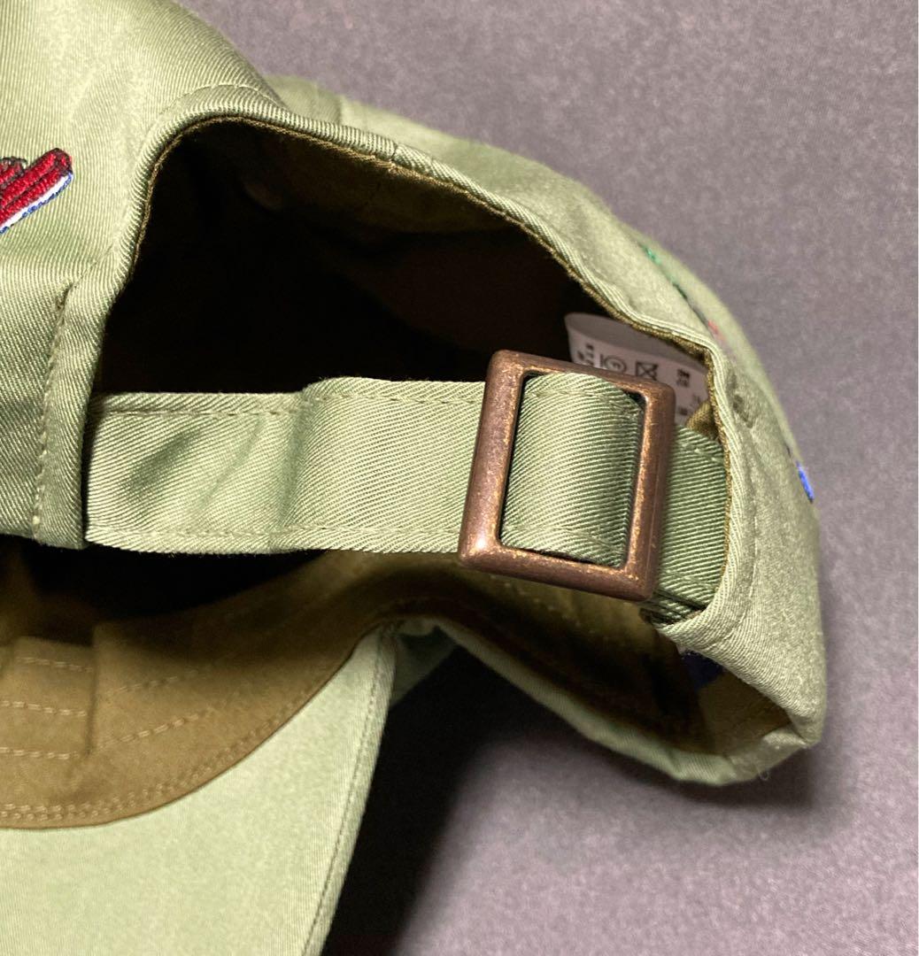 美品 未使用 PAPAS PLUS + パパス プラス刺繍 キャップ カーキ
