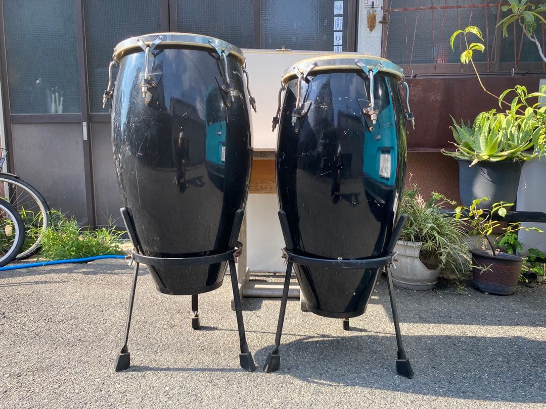 メーカー不明　コンガ　スタンド　ビンテージ　中古品