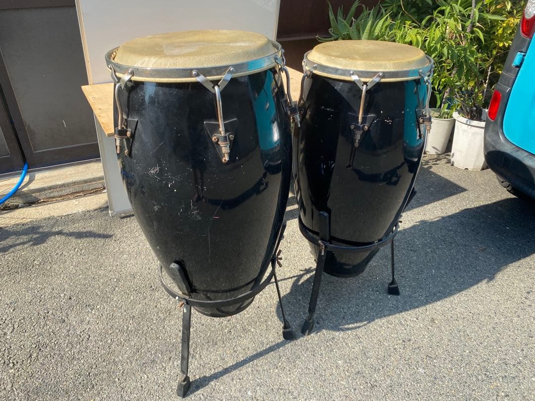 メーカー不明　コンガ　スタンド　ビンテージ　中古品