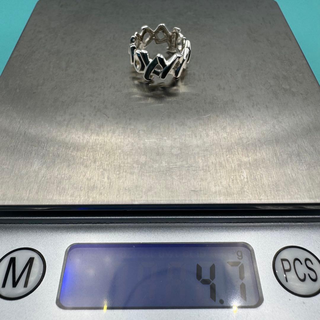 【TIFFANY&Co】鏡面仕上げ　ラブ＆キス　リング　　8号　T&Co