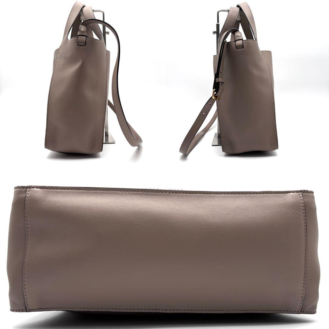 極美品 ステラマッカートニー 2way バッグ A4可 パンチング グレージュ