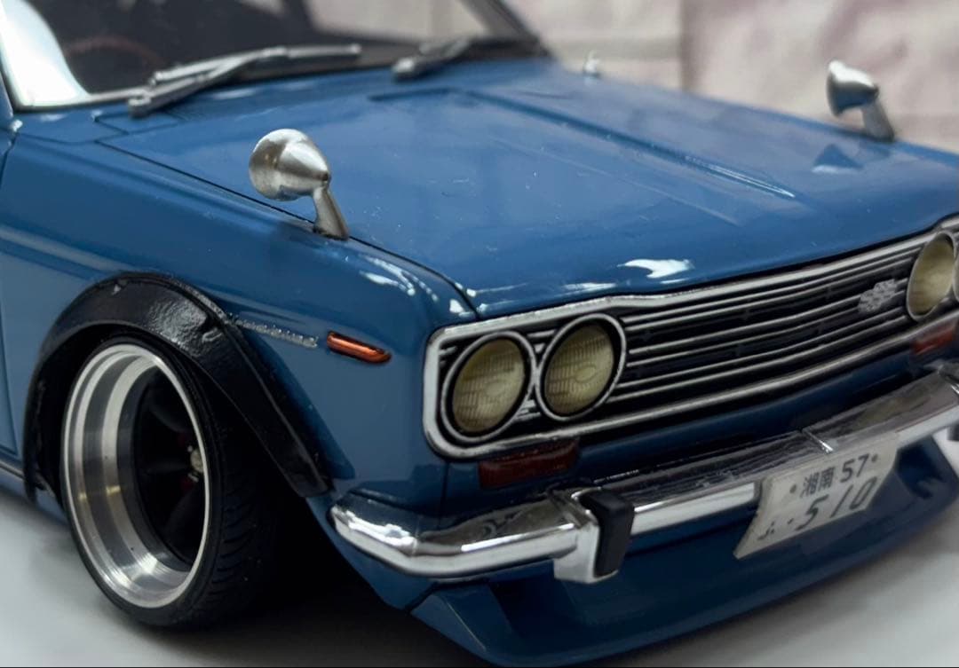 1/18ミニカー IG 510ブル　ワタナベ深リムオーバーフェンダーカスタム