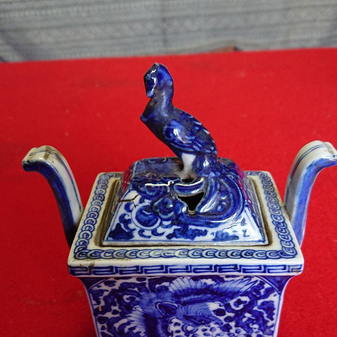 染付け香炉 骨董