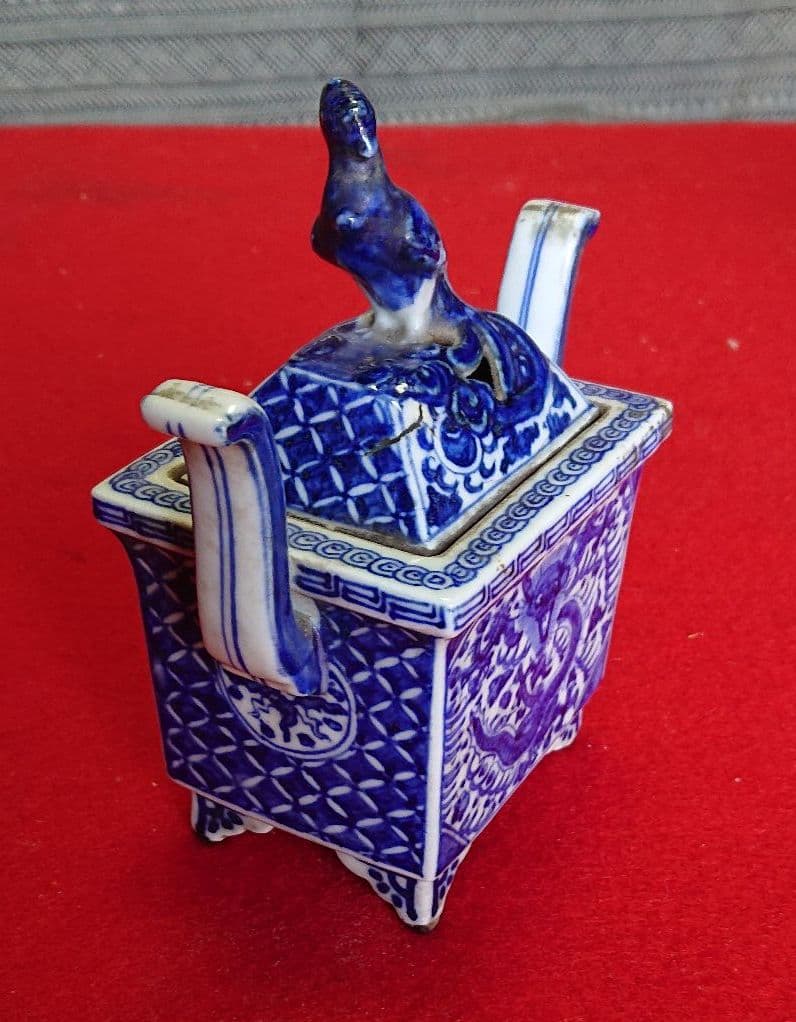 染付け香炉 骨董