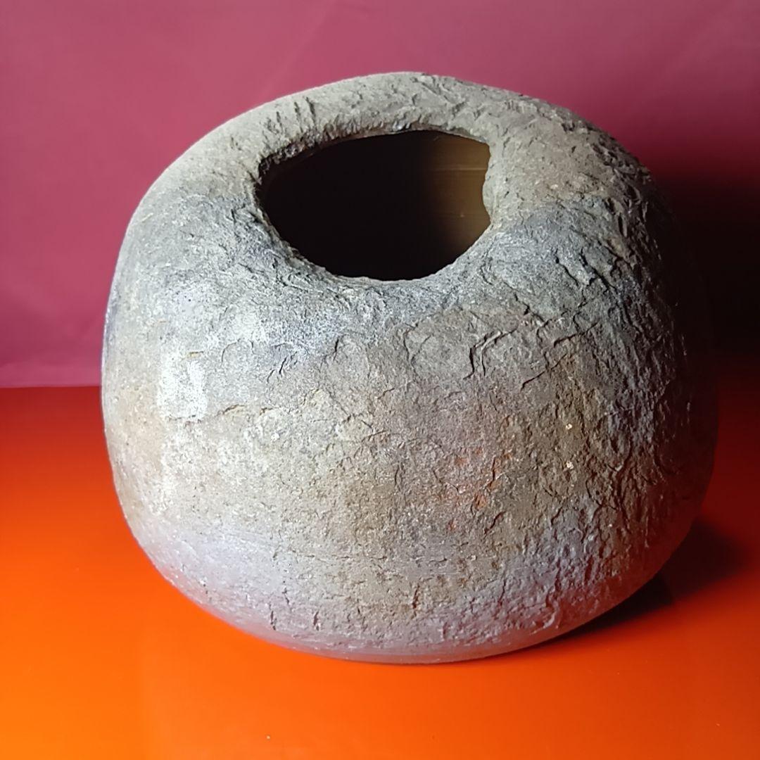 骨董品　安東利喜　花入　花器　花生　花瓶　備前壺　備前焼　希少
