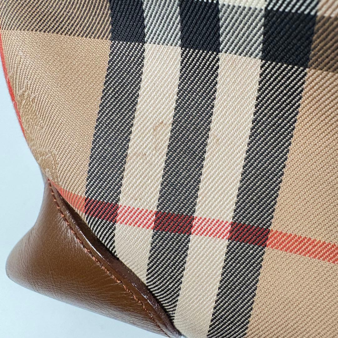 良品　希少　月桂樹　バーバリー　ハンドバッグ　ノバチェック