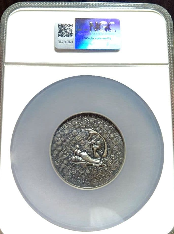 ngc MS70　最高鑑定　 3オンス 銀貨 　世界777枚