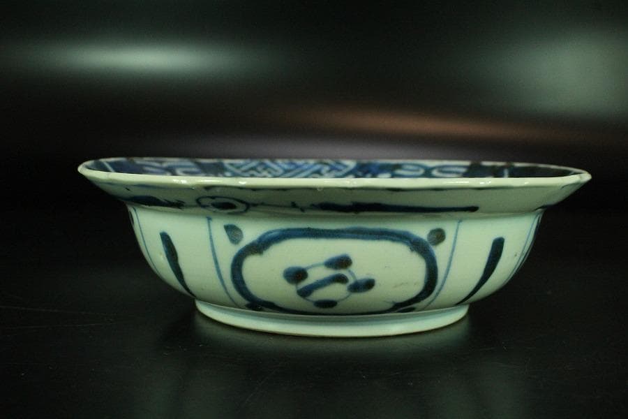 中国美術 芙蓉手 皿 φ15cm(K-XA717)