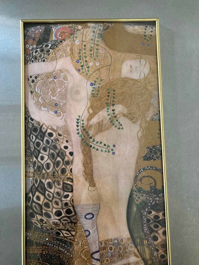 クリムト　絵画　額装　難あり　インテリア　グスタフ・クリムト 水蛇