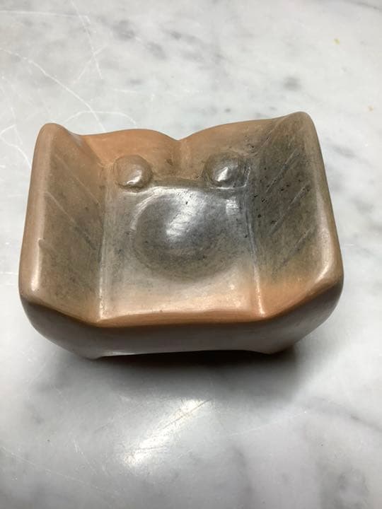 「値下げ」雲華焼　茶道具　「蟹」蓋置　山崎宗元作