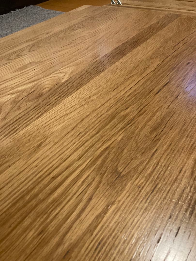 木製テーブル（引出付）/オーク材　無印　80×80