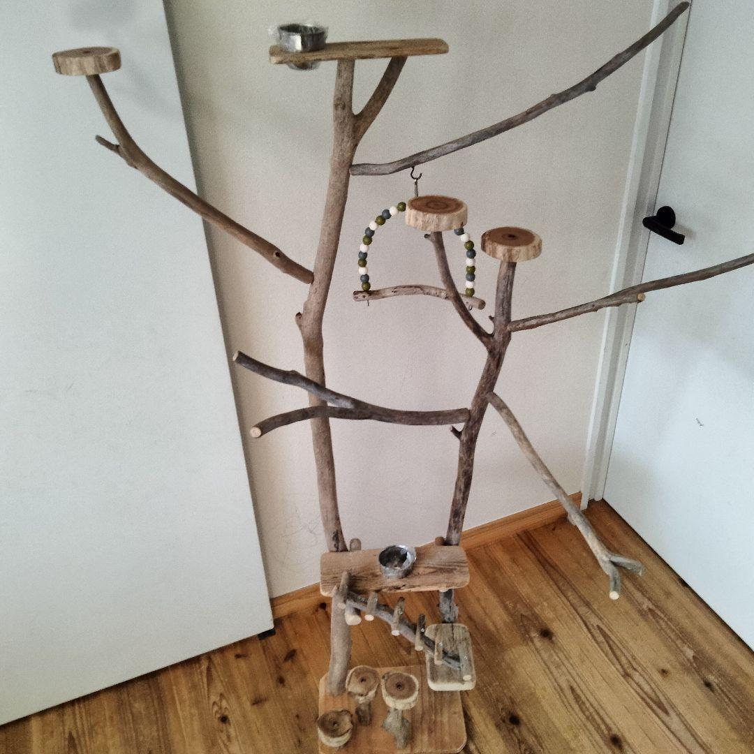 バードアスレチックジム大型 ㊶ 天然木 自然木 流木 インコ おもちゃ