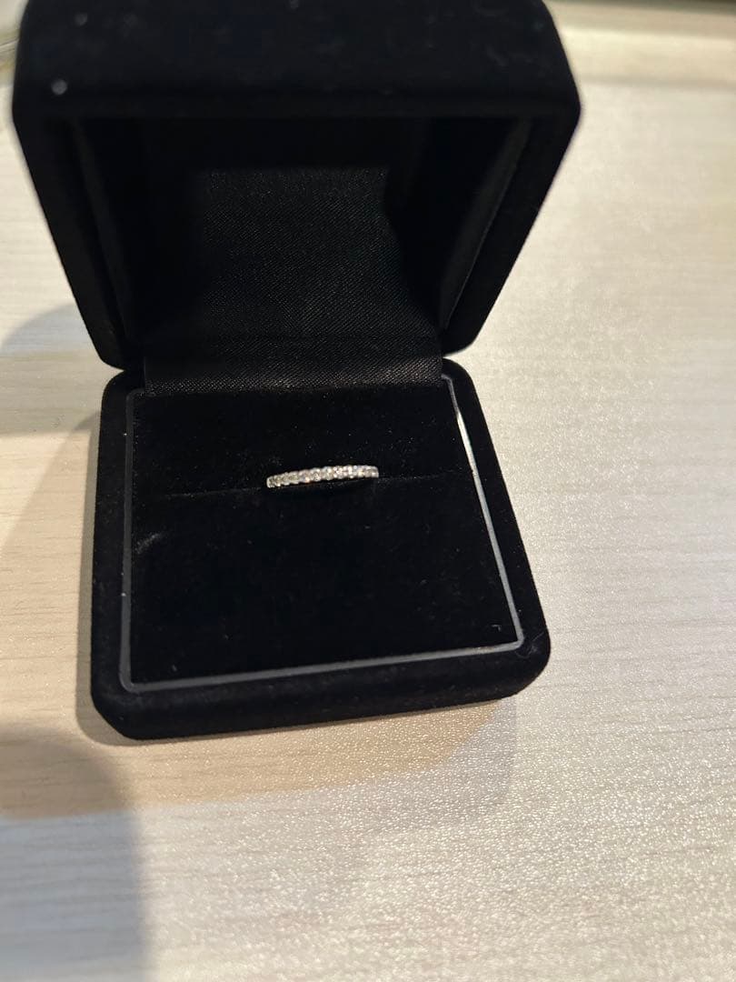 ツツミ Pt900 ダイヤ0.18ct ピンキーリング 11号 購入証あり