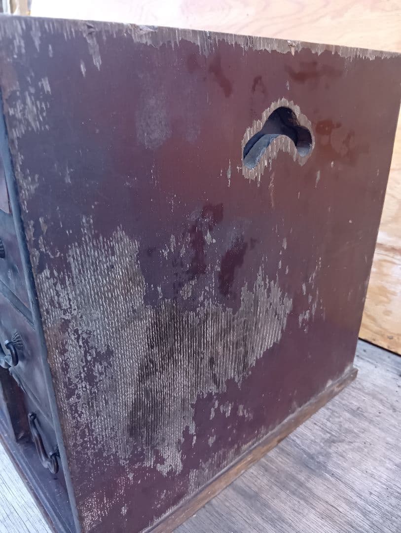 木製ダークブラウン箪笥 6引き出し