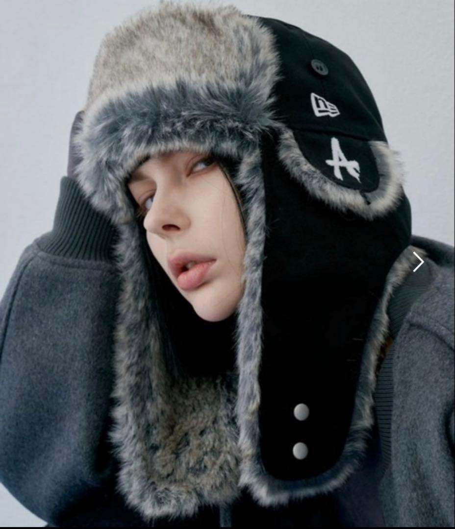 newera AIVER ブラック フライトキャップ　ニューエラ　帽子