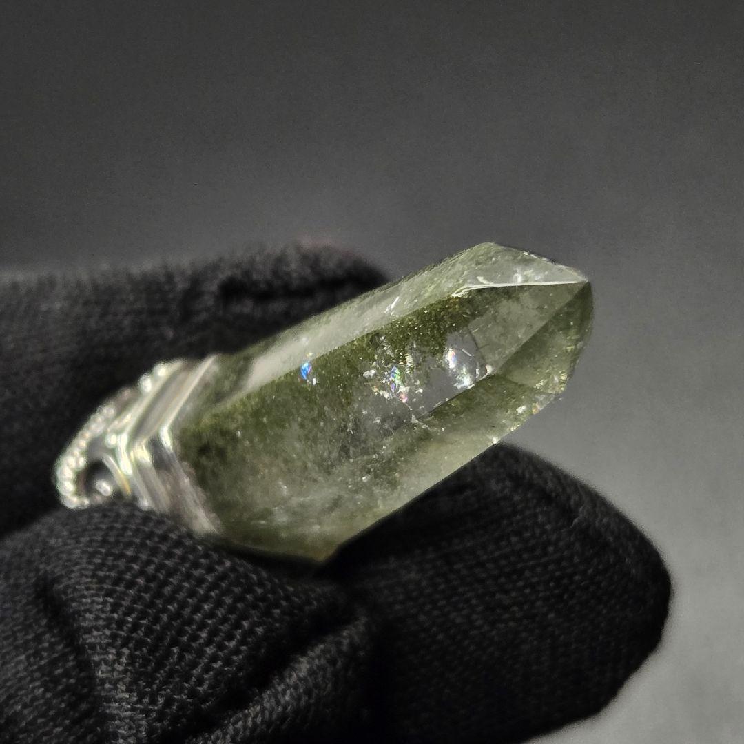 【超希少石/最強品質】虹入りガネーシュヒマール産水晶ポイント＊30mm＊　天然石