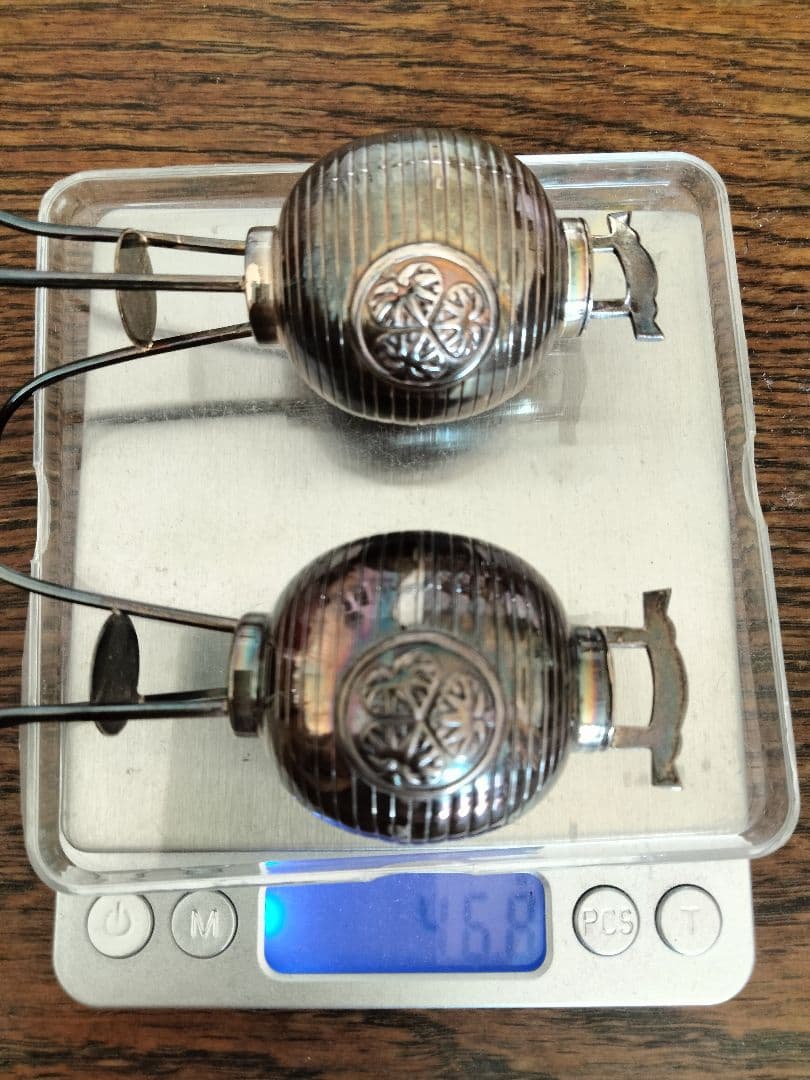 価格変更、和骨董、ペアーセット、日本製ア-ト、希少品シルバー、刻印有り