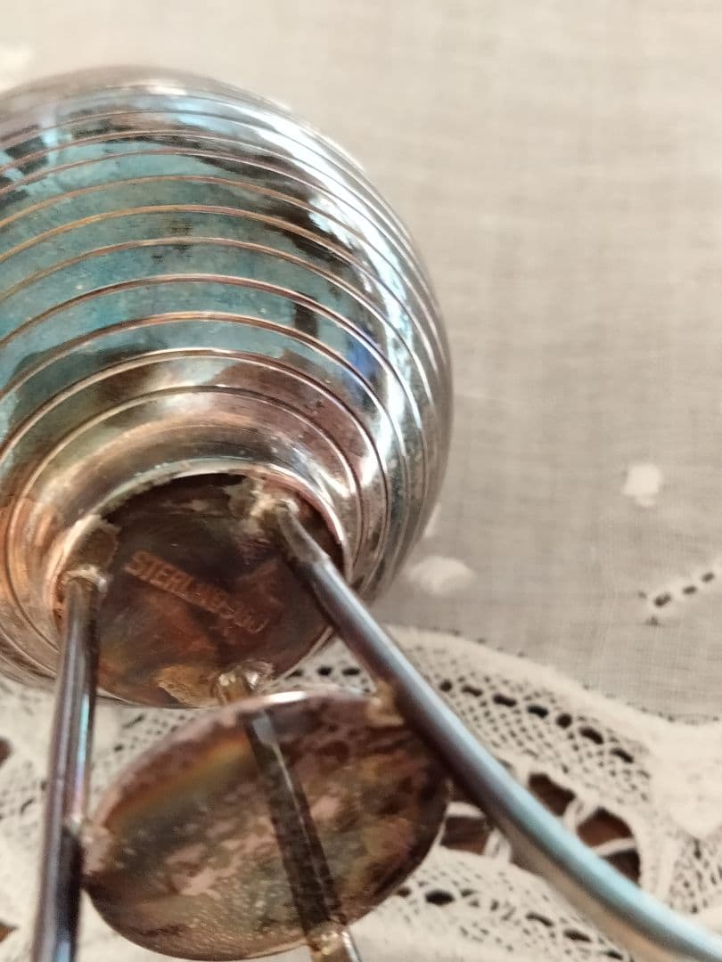 価格変更、和骨董、ペアーセット、日本製ア-ト、希少品シルバー、刻印有り